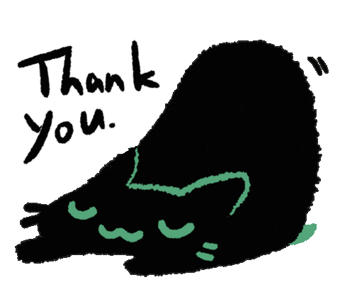 Cat Thank You Sticker