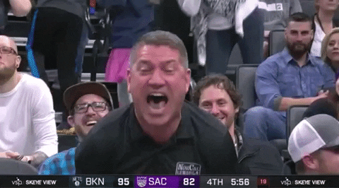 Screaming Sacramento Kings GIF by NBA