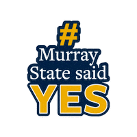Blue And Gold Msu Sticker by Murray State University