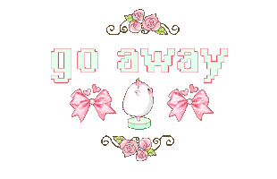 Go Away Words Sticker