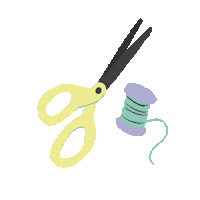 Sewing Sticker by Ingacecilia
