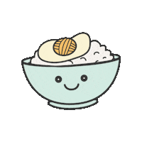Fried Rice Knitting Sticker by Nerd Bird Makery