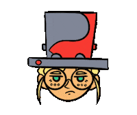 Topper Girlwithglasses Sticker