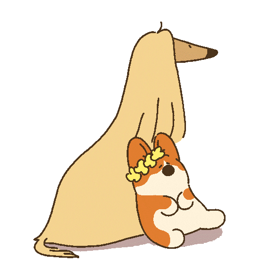 studiogoindol dog puppy relax spring Sticker