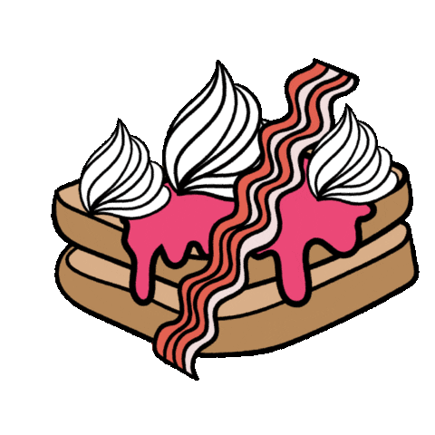 Bacon Waffle Sticker by risebrunch