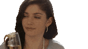 emiliaares upset drinking champagne side eye Sticker