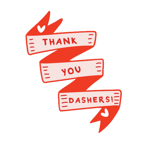 Dasher Thank You Sticker by DoorDash