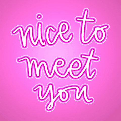 Pleasure Nice To Meet You GIF by megan lockhart