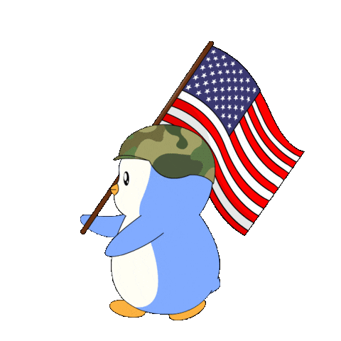 War Usa Sticker by Pudgy Penguins