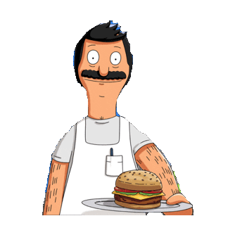 bobs burgers burger STICKER by imoji