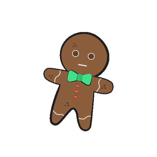 Gingerbread Man Christmas Sticker by M Malls