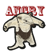 Angry Anteater Sticker by Atelier Rijitta