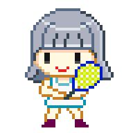 Pixel Tennis Sticker