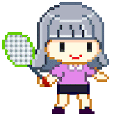 Pixel Badminton Sticker
