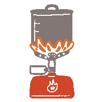 Hiking Cooking Sticker