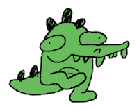 glossytoast stumpycroc Sticker