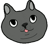 Looking Fat Cat Sticker by Jacub Allen