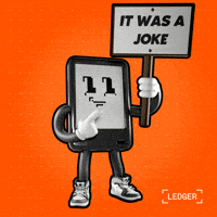 Just Kidding Lol GIF by Ledger