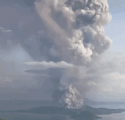 giphyupload philippines volcano giphynewsinternational eruption GIF