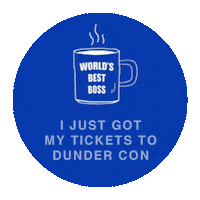 dundercon the office dwight theoffice dunder mifflin Sticker