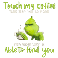 The Grinch Coffee Sticker
