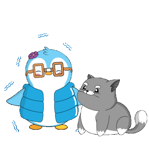 Cat Freezing Sticker by Pudgy Penguins