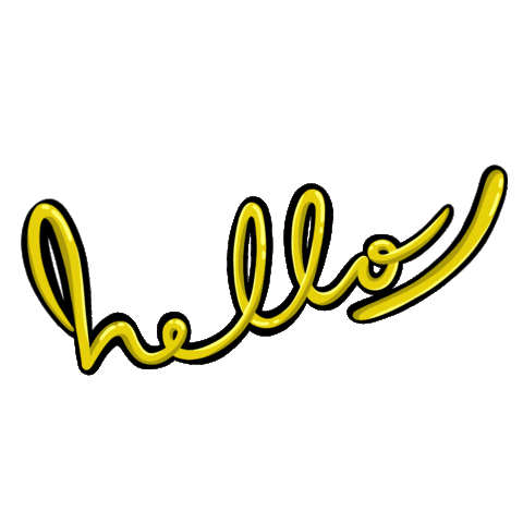 Calligraphy Hello Sticker