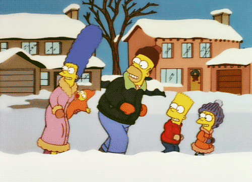 Homer Simpson Winter GIF