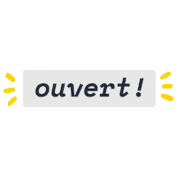 Shop Ouvert Sticker