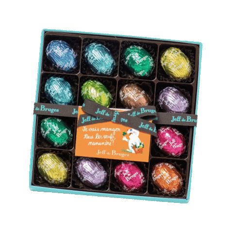 jeff_de_bruges spring chocolate gift rabbit Sticker