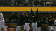 oakland athletics finger guns GIF by MLB