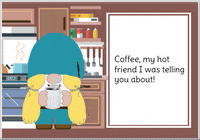 Gnome Coffee Addict GIF
