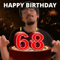 68 Birthday GIF