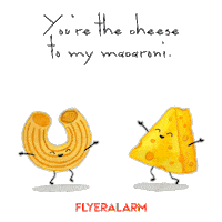 Cheese Noodle Sticker by FLYERALARM