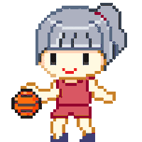 Pixel Basketball Sticker