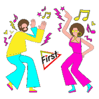 firstsakiz party disco first dans Sticker