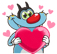 Cartoon Olivia Sticker by Oggy and the Cockroaches