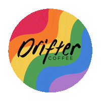 driftercoffee rainbow pride flowers leaves Sticker