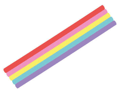 criativoteca giphyupload rainbow tapes arco-iris Sticker