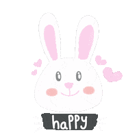 Happy Rabbit Sticker