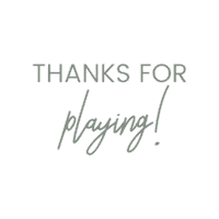 Thank You For Playing Sticker by BrideVibe