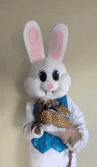 StripeH dog bunny easter easter bunny GIF
