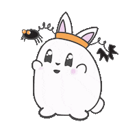 Happy Trick Or Treat Sticker by Rainbow Rabbits