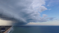 Shelf Cloud Looms Over Ormond Beach, Florida