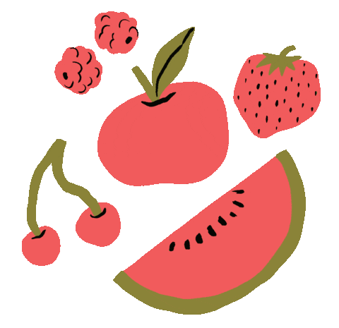 Apple Strawberry Sticker