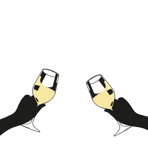 White Wine Cheers Sticker by Toro Loco Wine