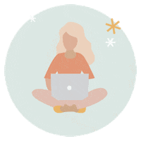 Girl Office Sticker by Mikyla Creates
