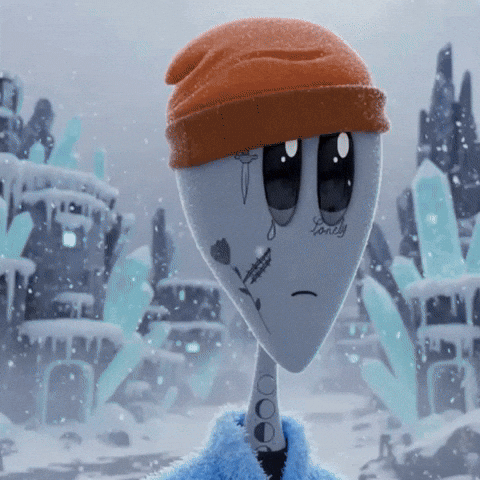 Winter Freezing GIF by Lonely Aliens