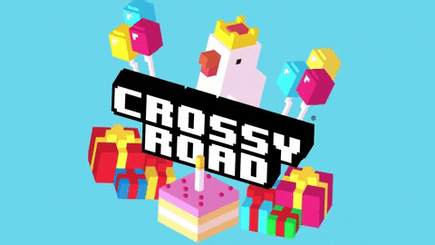 crossyroad giphyupload anniversary crossy road one year old GIF