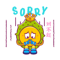 Sorry Durian Sticker by Jumix